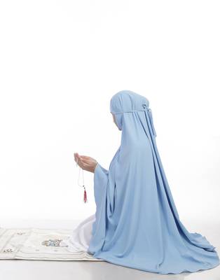 Ana sky blue without sleeves makhna 3