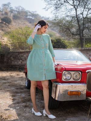 green checked dress 1