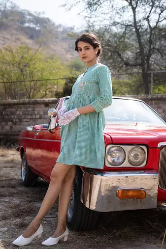  green checked dress