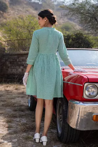  green checked dress