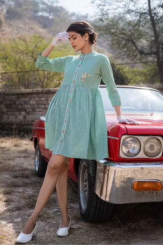  green checked dress
