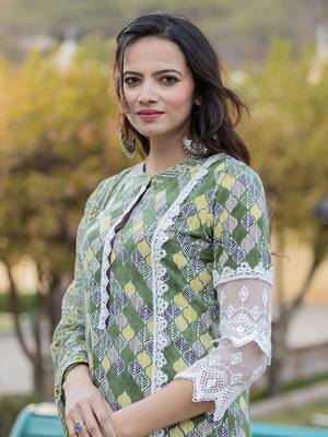  pink printed kurta dupatta set 5