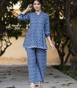  blue cotton co-ord set