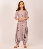 Brown cotton rayon  dhoti jumpsuit