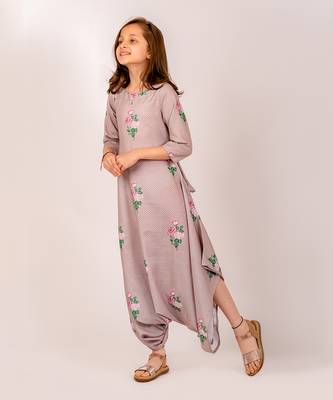 Brown cotton rayon  dhoti jumpsuit 2