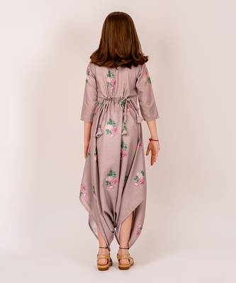Brown cotton rayon  dhoti jumpsuit 5