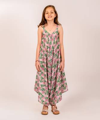 Green cotton rayon  palazzo jumpsuit 4
