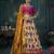 Off white color woven and embroidered dola silk lehenga choli