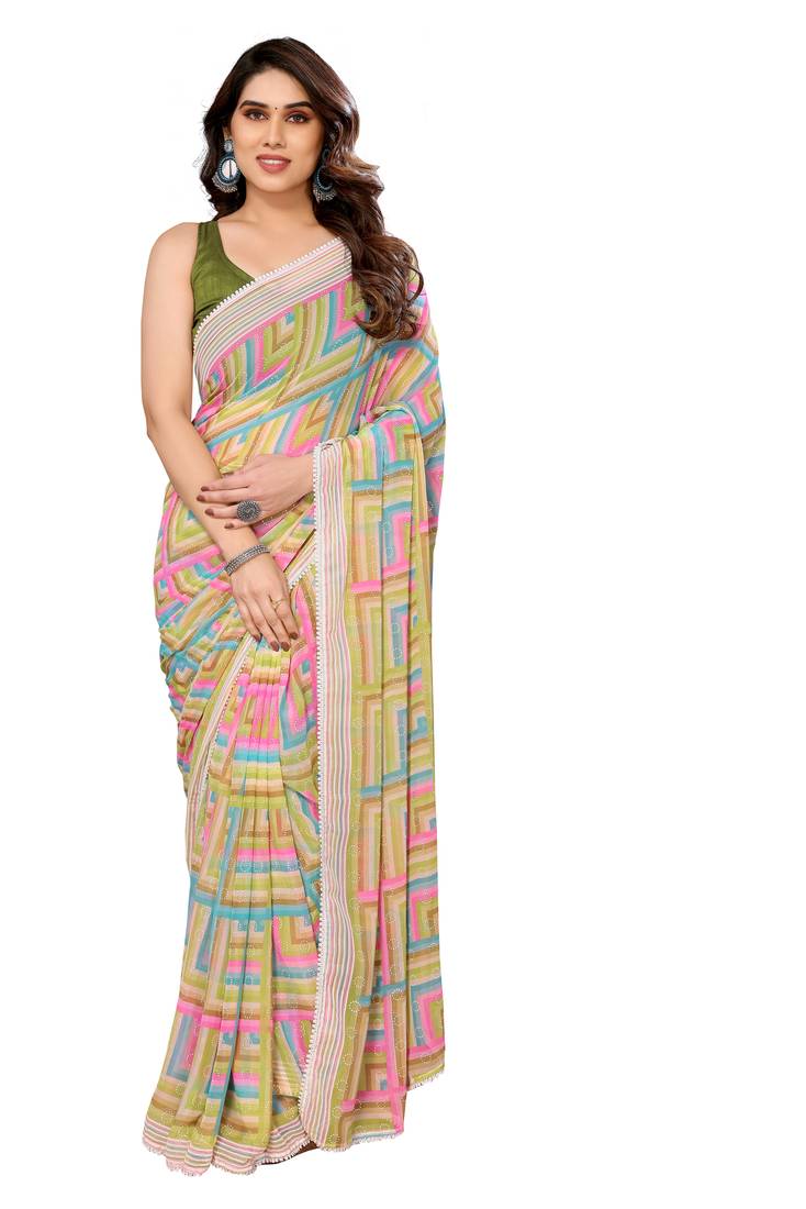 Mannequine store redy to wear printed saree