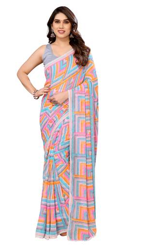 Mannequine store redy to wear printed saree