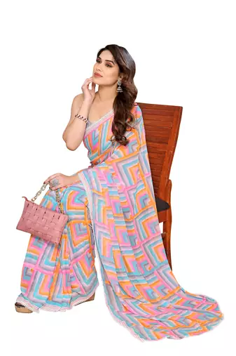 mannequine store redy to wear printed saree