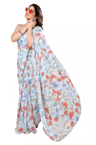 mannequine store redy to wear printed saree