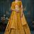 Mustard color woven and embroidered dola silk lehenga choli