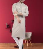 Men's brown plain kurta pajama