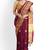 Maroon colour paithani design silk saree with blouse piece