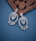 Opal touch timeless rhodium studs