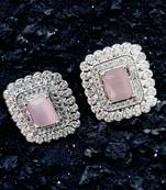 Opal touch mint pink gleaming moonstone shimmers studs