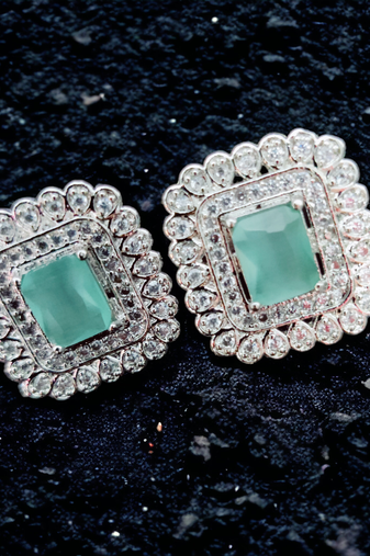 Opal touch gleaming moonstone shimmers studs
