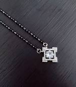 Opal touch silver moonbeam mangalsutra