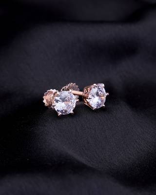 single white stud screw earrings 1
