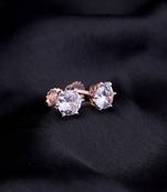 Opal touch single white stud screw earrings