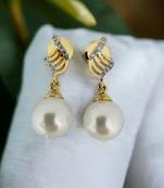 elegance unveiled earrings in two tone - gold silver white