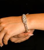 Opal touch graceful white rhodium bracelet