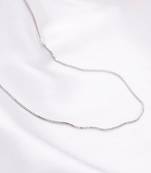 Opal touch rhodium plated box chain