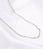 Opal touch rhodium plated cabel chain