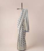 Grey banarasi pure khaddi chiffon silk georgette handloom saree