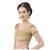Velvet Gold Short Sleeves Stretchable Readymade Saree Blouse