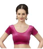 Velvet Rani Short Sleeves tStretchable Readymade Saree Blouse
