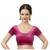 Velvet Rani Short Sleeves tStretchable Readymade Saree Blouse