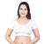 Velvet White Short Sleeves tStretchable Readymade Saree Blouse