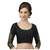 Silk Georgette Black Embroidered 3/4 Sleeves Readymade Saree Blouse