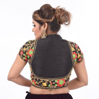 Collar Neck Embriodery Readymade Saree Blouse 2