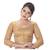 Brocade 3/4th Net Embroidery Sleeves  Padded Readymade Saree Blouse