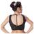 Black  V Neck Tikkli Work CottonPadded Sleeveless Readymade Saree Blouse