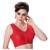 Red V Neck Tikkli Work CottonPadded Sleeveless Readymade Saree Blouse