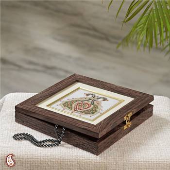 Antique Finish Marble Jewellery Box 1