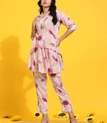 HollyHock Casual Co-ord Set with Tribal Print and 3/4 Sleeves