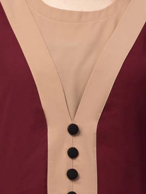 Maxi abaya dress with pipin work on sleeves 5