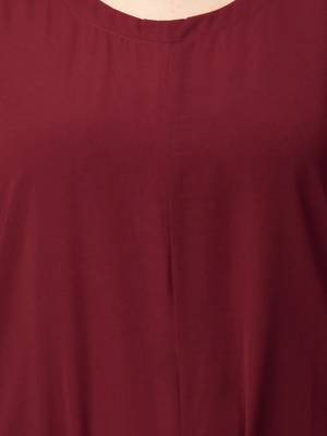 A-line abaya dress with front box design flared sleeves 5