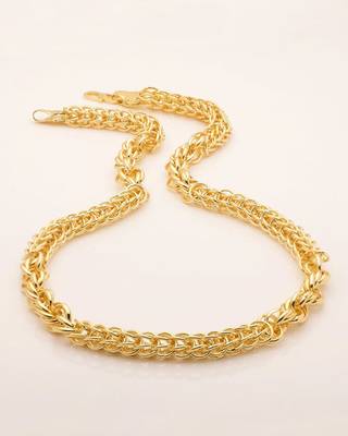 Brass gold plated chain with s-hook closure 1
