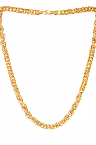 Brass gold plated chain with s-hook closure