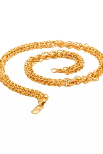 Brass gold plated chain with s-hook closure