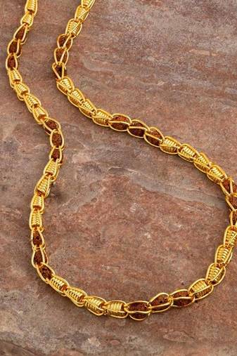 Classic chain with rudrakshas