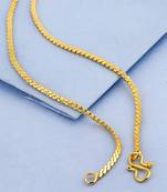 S-hook closure gold plated chain with textured detail
