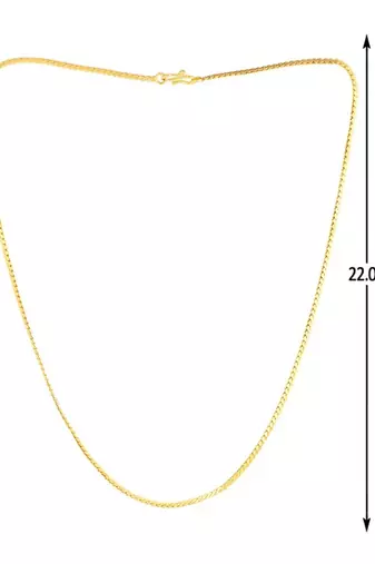 S-hook closure gold plated chain with textured detail