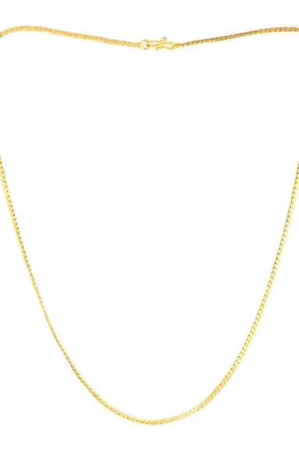 S-hook closure gold plated chain with textured detail